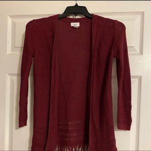 Girls maroon cardigan